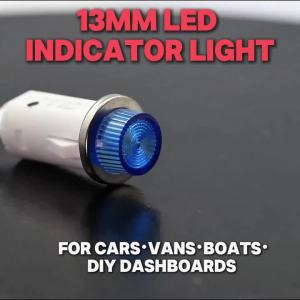 5 CHIẾC FILN 13mm Mini LED Pilot Lamp Snap-in Panel Mount Đèn Tín Hiệu 12V 24V 110V 220V Cho Tự Động Hóa Công Nghiệp