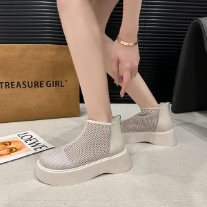 IELGY Thick-soled height-enhancing mesh breathable sandals for women