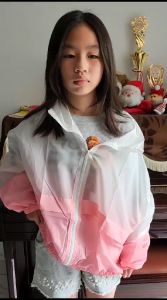 Jacket Anak Perempuan Korean Style Gradation Pink