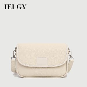 Ielgy màu trơn túi đeo chéo PU phụ nữ túi vuông nhỏ đeo vai