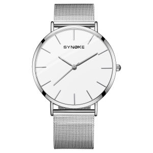 40MM Quartz Mens Sport Watch Top Brand Luxury Stainless Steel Waterproof Date Alloy Case