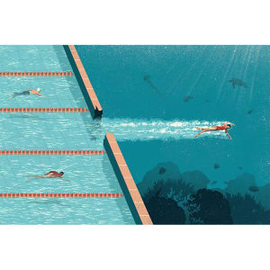 Jigsaw Puzzle Beautiful Abstract Swimming Pool Expand Comfort Zone Art For Adults Great Family Fun Relaxing Brain Teaser Gift