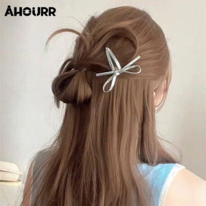 กิ๊ฟติดผม ประดับโบว์สีเงิน หวานหน้าม้าคลิปด้านข้างรูปหยดน้ํา Y2kสไตล์เกาหลีเด็กนักเรียนสำหรับผู้หญิง แบบผู้ชาย