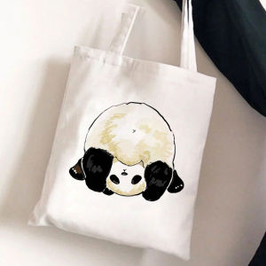 Túi Đeo Vai Bằng Vải In Hình Gấu Trúc Dễ Thương Dung Tích Lớn Túi Tote Thông Thường Dành Cho Sinh Viên Và Sử Dụng Văn Phòng Túi Xách Nữ Họa Tiết Ngộ Nghĩnh