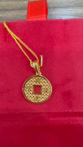 Poh Heng Jewellery 22K Wealthy Pendant in Yellow Gold [Price By Weight]
