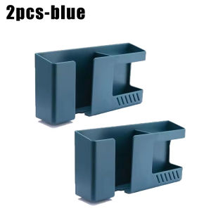 2 In 1 Wall-mounted Mobile Phone Remote Control Storage Box Multifunctional Punch-free Storage Rack Wall Debris Storage Holders