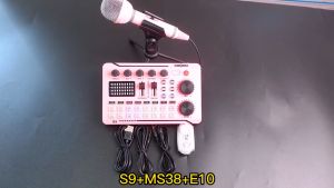 Siborie【Paket komplit】S9+MS33/36/38+E10 Paket Lengkap Live Sound Card Mic Headset Set Pengiriman cepat