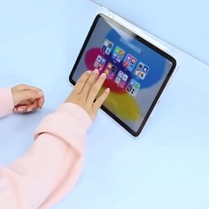 Silicone Case Compatible for iPad Tablet Kids Antibacterial Stand and Handle Shockproof ■ Antibacterial silicone and an anti-bacterial coating on the surface is applied ■ Uses anti-dust coat that is resistant to dust. ■ Damper is installed in four co