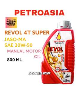 Petroasia Revol 4T - Super SAE 20W50/API-SJ/JASO-MA 08L oli motor manual murah 800ml