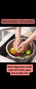 Stainless Steel Colander Strainer With Long Handle Chef Kitchen Utensil High Quality Japan Import Alat Dapur Penapis EU