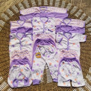 Ceisya Baby id - Paket Brojol 18 Pcs Baju dan Celana Bayi Baru Lahir Seri Ungu