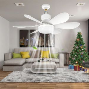 Ceiling Fans Light E27 LED 40W with Remote Dimming Function Ceiling Fan Light for Bedroom Garage Study Kitchen and Home Use
