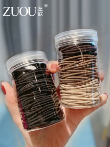 High Elasticity Black Hair Ties for Women Durable Hair Bands No Damage to Hair Fine Black Leather Covered Hair Ties for Kids