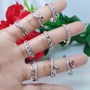 Cincin Silver Perhiasan Aksesoris Lapis Emas Terlaris Tidak Mudah Luntur Tahan Lama dan Awet