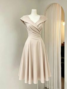 QFN | Sleeveless V-neck Elegant French Dress