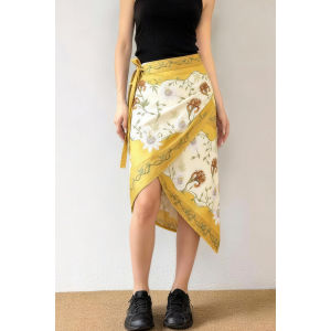 MANMI | French Vintage Irregular Print Midi Skirt