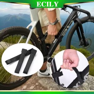 ECILY สายแฮนด์จักรยานสายรัดไนล่อนพับกรอบจักรยานเสือหมอบภูเขาสายคล้องแบบถือเครื่องยกภาชนะยกสายรัดปั่นจักรยาน