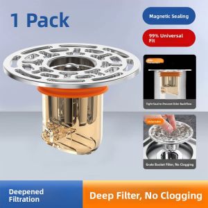 MONLEYTA | German Bathroom Drain Odor Eliminator Universal Small Flying Insects Hair Filter Net Core Inner Cover Sewer Cleaning Tool