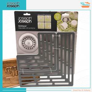 Joseph Joseph SinkSaver Adjustable Sink Protector Mat Two Grid Sections Non-Slip Gray