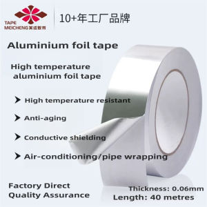 Factory direct aluminium foil tape 5mm/8mm/10mm/12mm/15mm/50mm width*40m length*1 roll high temperature resistant pipe water pipe sealing pot leakage self-adhesive waterproof sunscreen aluminium foil tape