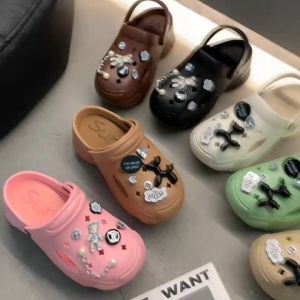 SUN0830-SNU รองเท้าหัวโตผู้หญิง ส้นสูง7-8 ซม รองเท้าผู้หญิงรัดส้น งานEVA แตะพื้นสูง แข็งแรง