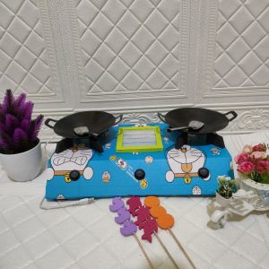 mainan anak perempuan masak masakan kompor led 3 tungku viral murah COD