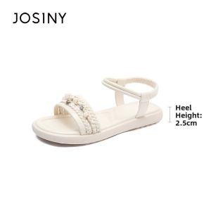 Josiny | Soft and Comfortable White Summer Sandals