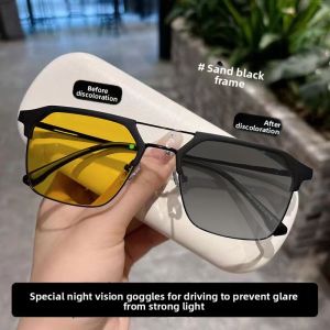 Night Driving Safety Glasses Anti-High Beam Light Transition Lenses