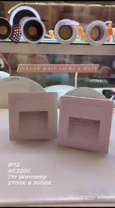 VINDER Lampu Tangga Step Stair Light Anak Tangga 3w 3 watt Wall Light / Lampu Dinding Outdoor White / Black Housing