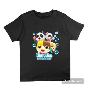 Kaos anak uniseks babybus boba baby bus buat usia 2-10 tahun