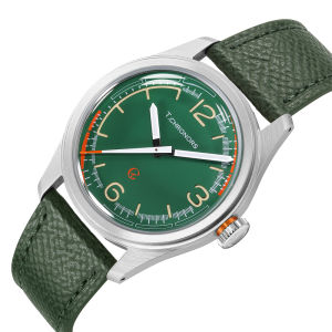 SEAKOSS T.Choronors 5Bar Super Luminous 38.5MM Mechanical Watch for Men Rsz1 Manual Winding High Arch Mineral Glass Wristwatch