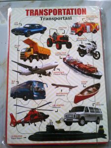 Puzzle/teka teki menyusun gambar/Bongkar pasang/mainan edukasi anak motif transportasi 12 pcs
