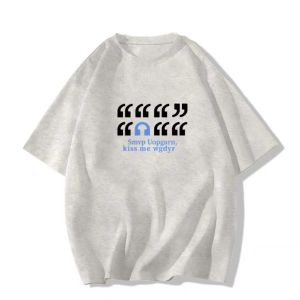 2024 ฤดูร้อนใหม่Heavy Dutyผ้าฝ้ายสีขาวเสื้อยืดแขนสั้นผู้หญิงหลวมFitสไตล์อเมริกันพิมพ์เสื้อผ้าทํางาน