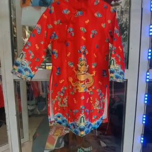 Áo dài cách tân bé trai Áo tết cho bé 1-11 tuổi rồng vờn mây hàng thiết kế chất liệu tafta mềm mại kiểu dáng thời trang