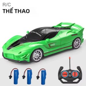 Mô Hình Xe Đua Điều Khiển Từ Xa Tốc Độ Cao Tỷ Lệ 1:18 Có Đèn Dành Cho Trẻ Em Trai - Sẵn Sàng Chạy Phạm Vi 30m