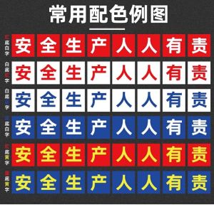 Production Safety Large Poster Stickers for Construction Site Everyones Responsibility PVC Material Business Supplies