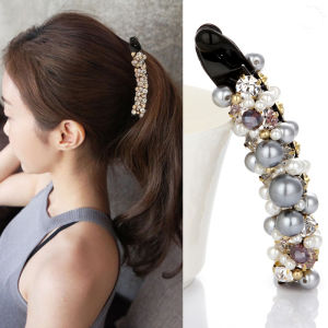 Chuối Nạm Kim Cương Nhỏ Kẹp Càng Cua Kẹp Đuôi Dọc Hàn Quốc Thời Trang Sành Điệu Phụ Kiện Tóc Có Chữ Thiết Kế Mũ Nón