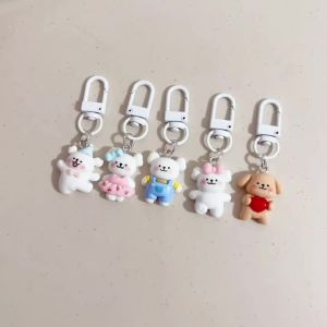 Bandai | Móc Khóa Hình Chú Chó Dễ Thương Mặt Dây Chuyền Cặp Đôi Hoạt Hình Quà Tặng Giản Dị Cho Học Sinh Và Bạn Bè Phụ Kiện Cosplay Phổ Biến.