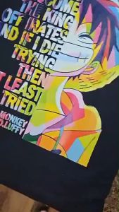 PEACE® Anime shirt One Piece Neutral Luffy print mens womens t-shirt oversize t-shirt