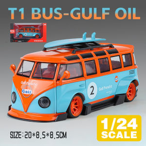 LEO 1:24 Volkswagen T1 Samba Bus Diecast Model Car Alloy Cars Toys Collection Gift For Kids Boy Girl
