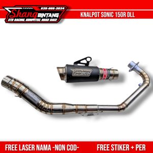 KNALPOT SONIC 150R SUPRA GTR 150 FULL SYSTEM ORIGINAL SHANG BINTANG
