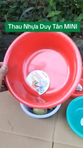 Combo 5 Thau Nhựa Duy Tân Mini 2T2 - Thau Nhựa Sâu Rửa Rau Đựng Trái Cây MINI