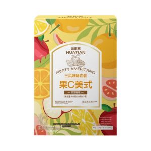 HUATIANCUI | Apple Orange Flavored Black Instant Coffee No Sugar Zero Fat