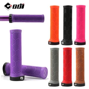 ODI Rubber ergonomic bike grips lock on Mtb grips Anti Slip purple brown pink orange For bmx dirt pit bike rubber handle grip