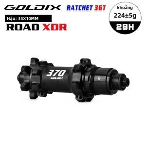 Đùm Xe Đạp GOLDIX R370 28H Ratchet 36T Đường Trường Phanh Đĩa 6 Lỗ XDR HG QR Thru Axle 135mm 142mm Dành Cho Shimano SRAM
