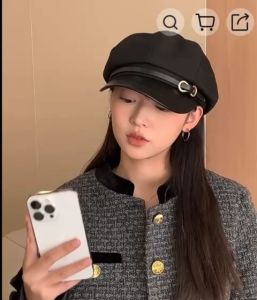 CAHAYA topi  baret  Topi fashion Gaya jepang dan Korea baru topi wanita S42