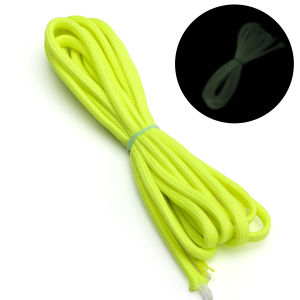 2m 4mm Glow-in-the-Dark Paracord - Outdoor Tent Guy Line Handmade Braiding Cord for DIY Bracelet Keychain Charm Accessories