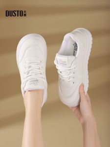 DUSTO Versatile round Toe Casual Shoes Thick Bottom Bread Style Womens Sneakers Comfortable All-Match Autumn Winter Footwear
