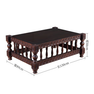 Taiyu Thai Style Solid Wood Carving Complete Set Tea Table Southeast Asian Style Living Room Zen Tea Room Tea Table Furniture