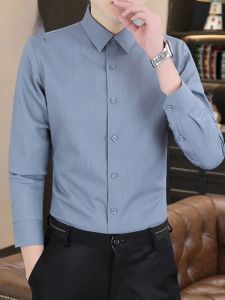 ROMON | Lormen Mens Long Sleeve Fleece Lined Casual Shirt Spring Autumn New Loose Business Casual Iron Free Winter Trendy Coat Jacket